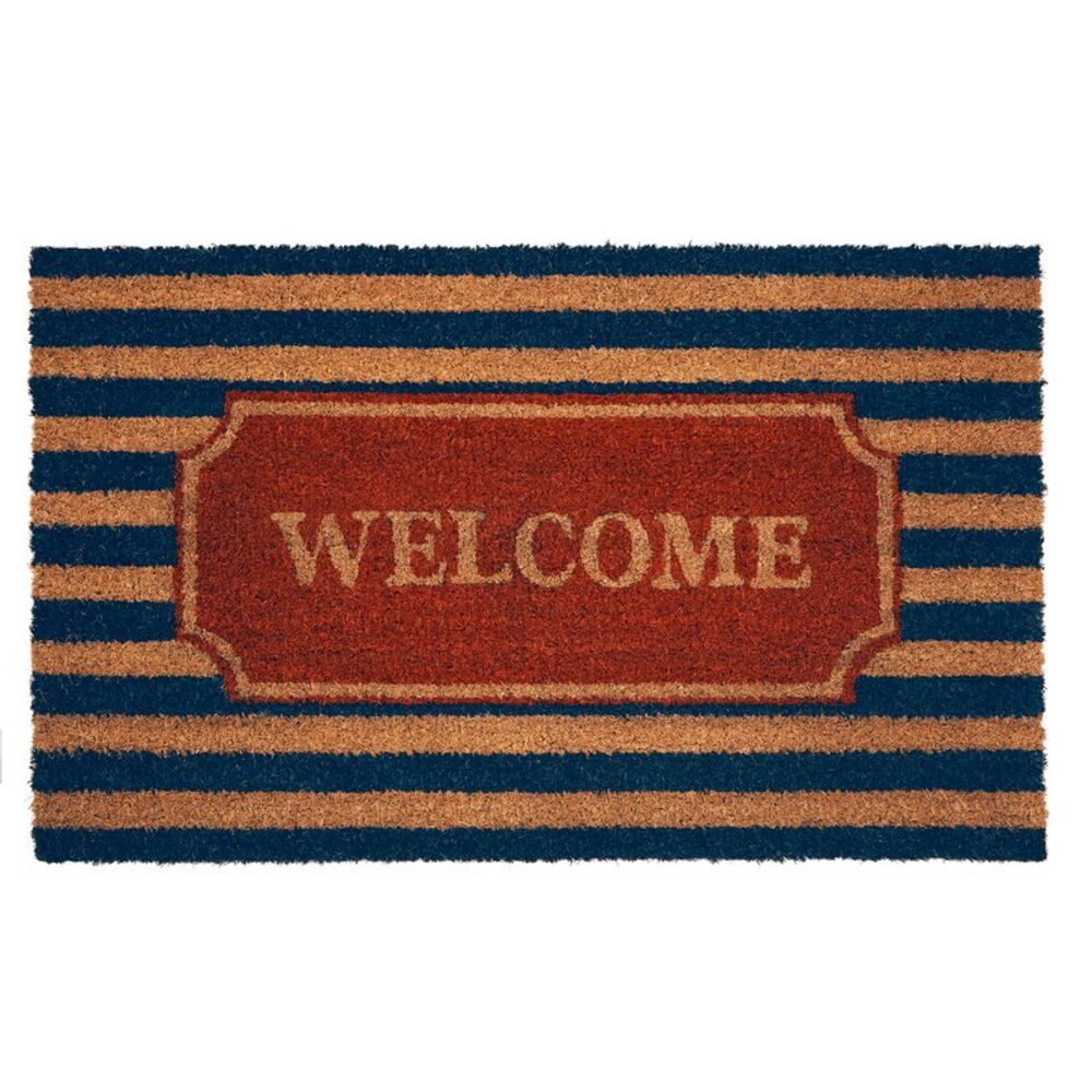 Achim Home Furnishings Printed Coir Mat, 18" L x 30" W, Rectangle, Welcome